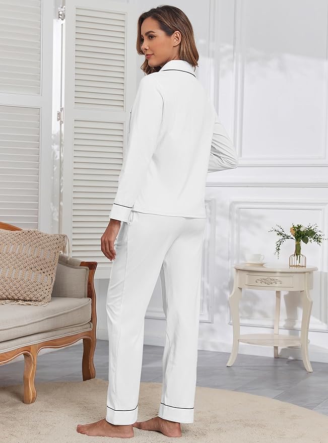 Women's 100% Cotton Pajama Set - Long Sleeve - 2 Piece
