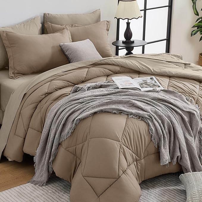 Linen Comforter Set - King - 7 Piece