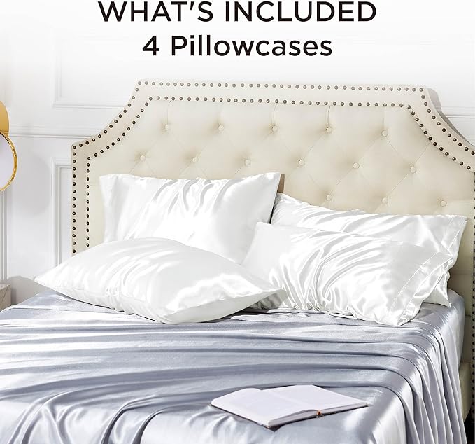 Satin Pillowcase Set - Queen - 20 x 30 in - 4 Piece