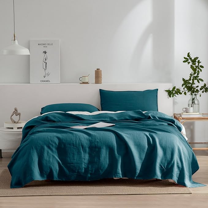 Linen Bed Sheet Set - Full - 4 Piece