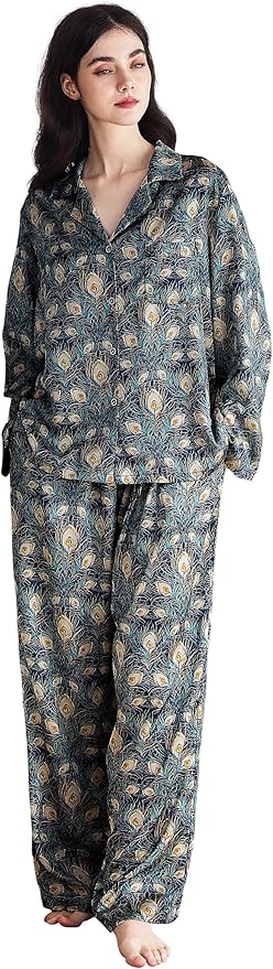 Satin Pajama Set - Long Sleeve - 2 Piece