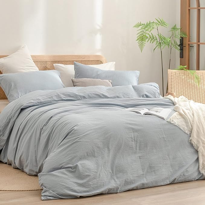 Linen Duvet Cover Set - King - 3 Piece