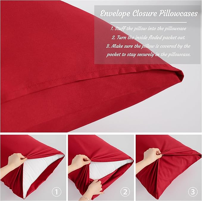 Microfiber Pillowcase Set - 20 x 54 in - 2 Pack