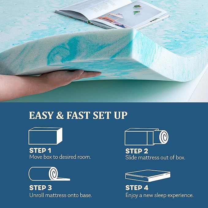 Memory Foam Mattress Topper - Twin