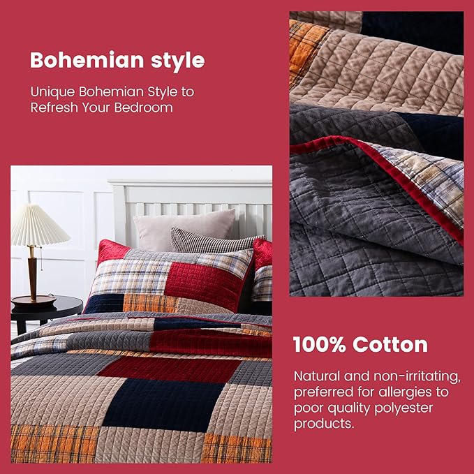 100% Cotton Quilt Set - Queen