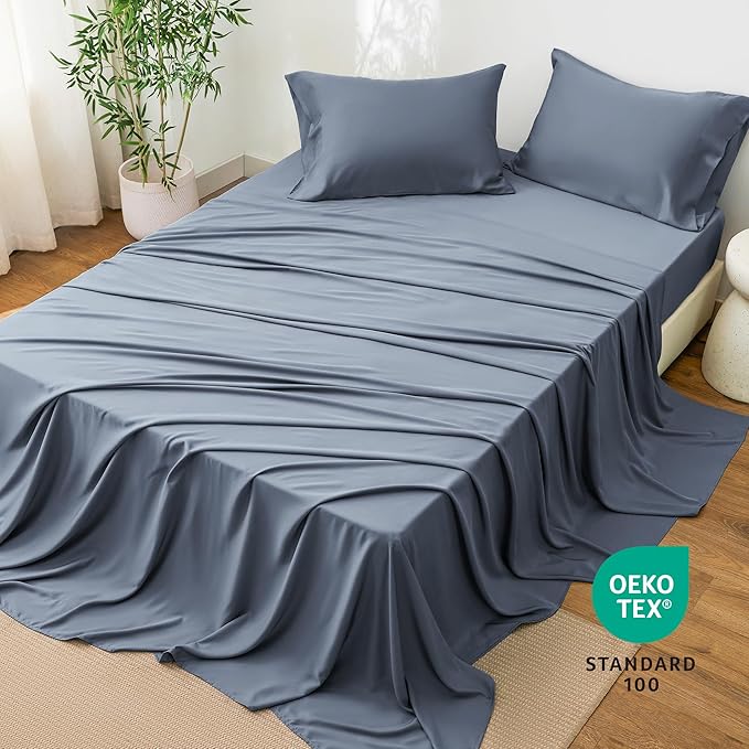 Bamboo Cooling Bed Sheet Set - King - 4 Piece