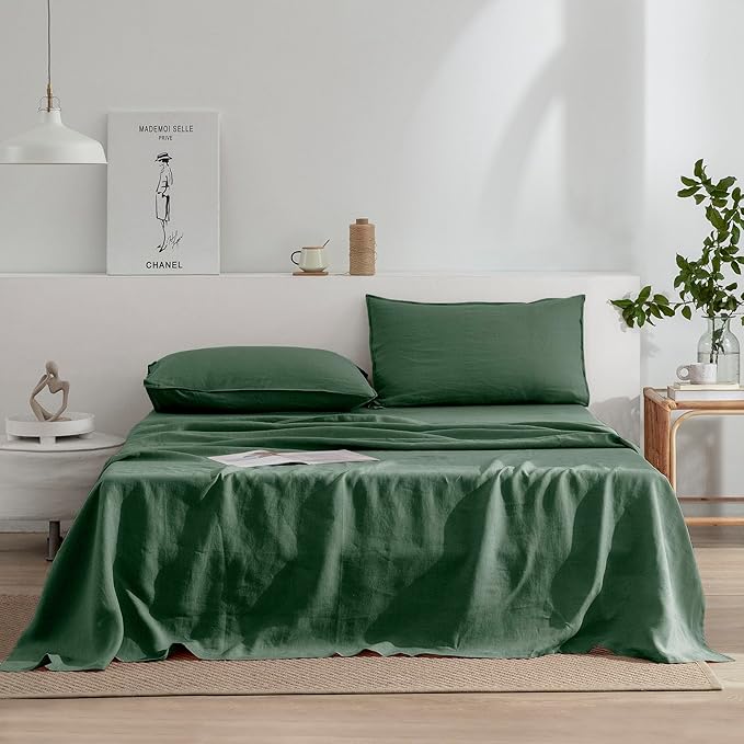 Linen Bed Sheet Set - Full - 4 Piece
