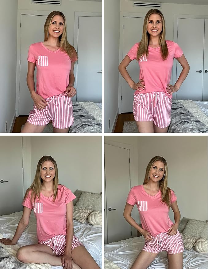 Women's Pajama Set - Short Sleeve - 2 Piece