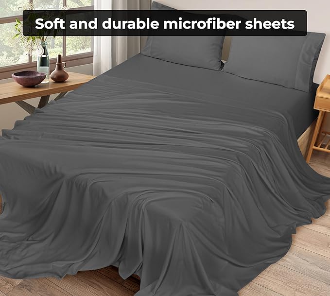 Microfiber Flat Sheet - Twin XL - 2 Pack