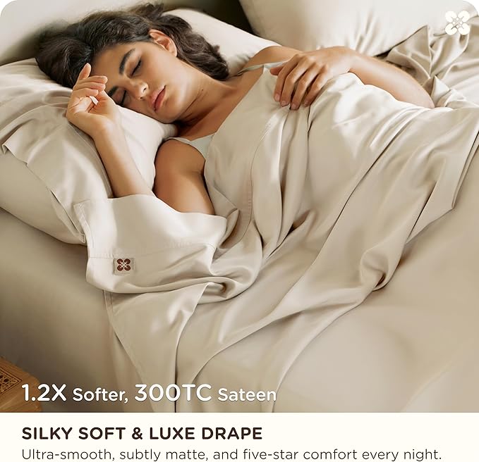 Bamboo Cooling Bed Sheet Set - King - 18 in Deep Pocket - 4 Piece