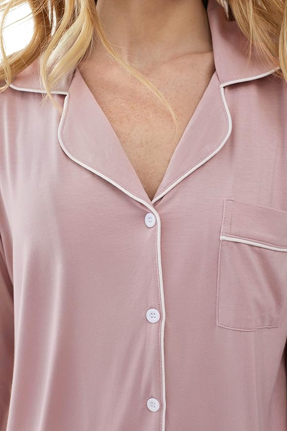 Women's Bamboo Cooling Pajama Set - Long Sleeve