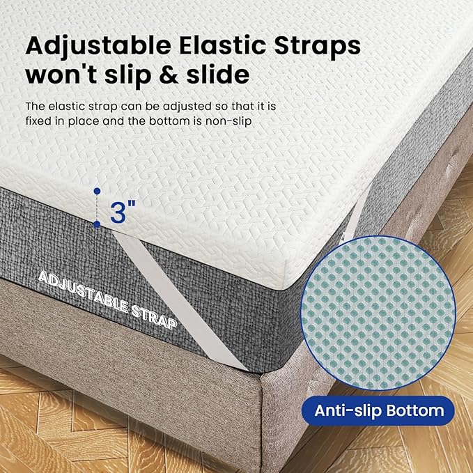 Bamboo Cooling Mattress Topper - Twin