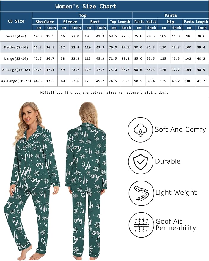 Women's Pants Pajama Set - Long Sleeve - 2 Piece