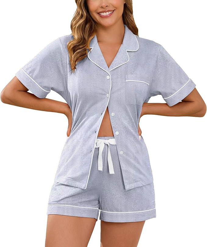 Women's Pajama Set - Short Sleeve - 2 Piece