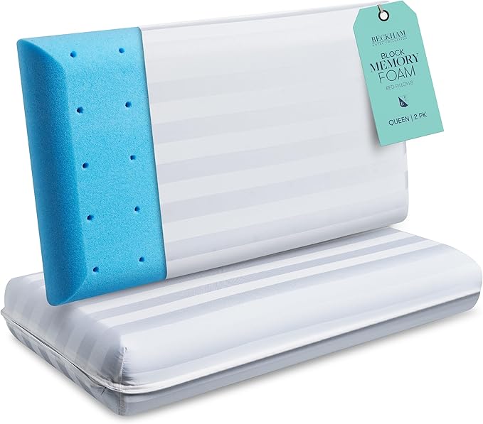 Memory Foam Bed Pillow - Queen - 2 Piece