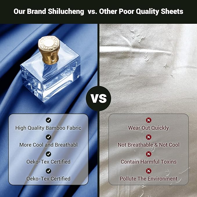 Bamboo Cooling Bed Sheet Set - California King - 4 Piece