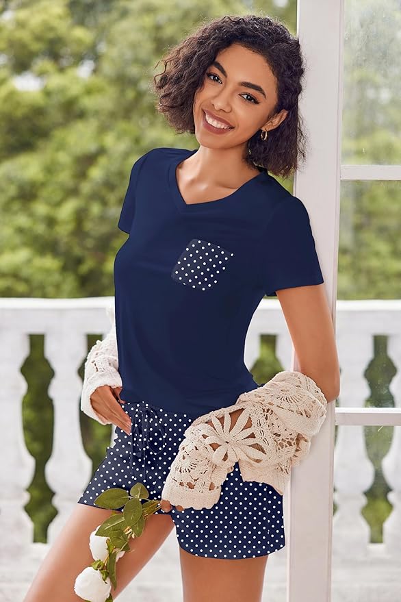 Women's Pajama Set - Short Sleeve - 2 Piece