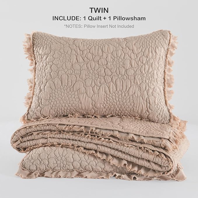 Microfiber Quilt Set - Twin - 2 Piece