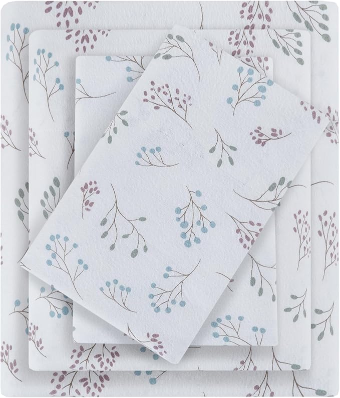 100% Cotton Bed Sheet Set - King - 4 Piece