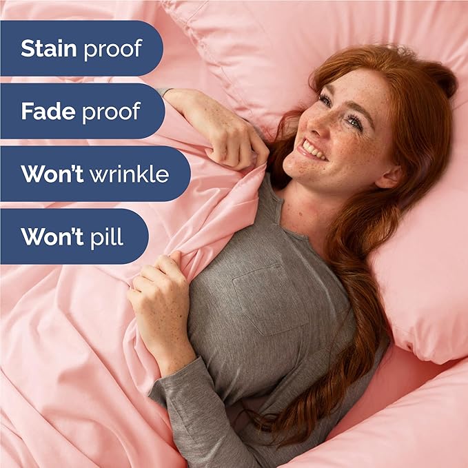 Cooling Bed Sheet Set - Twin XL - 16 in Deep Pocket - 4 Piece