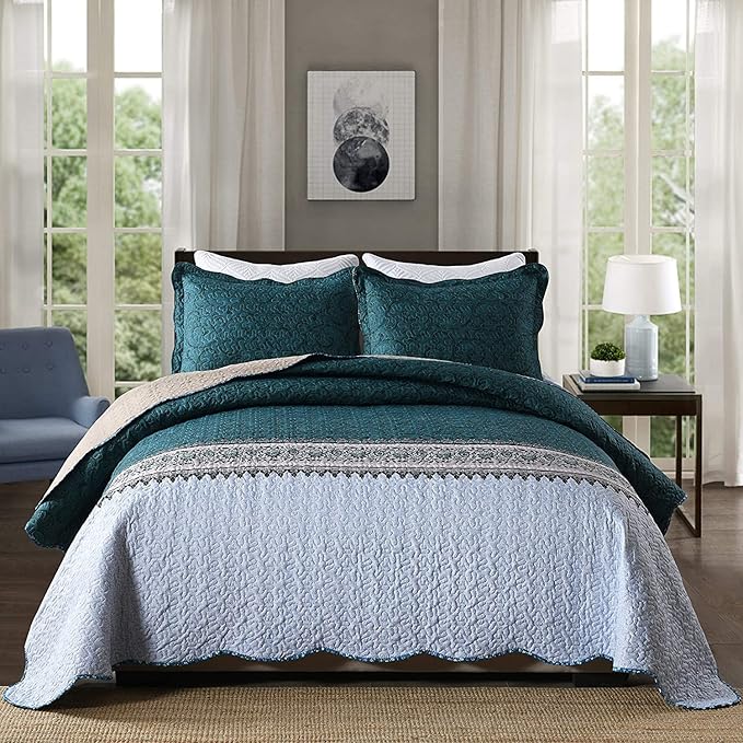 Microfiber Quilt Set - King - 3 Piece