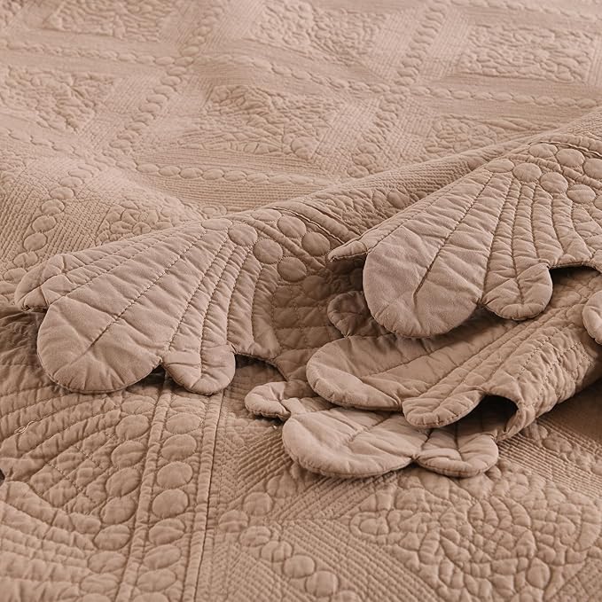 100% Cotton Quilt Set - King - 3 Piece