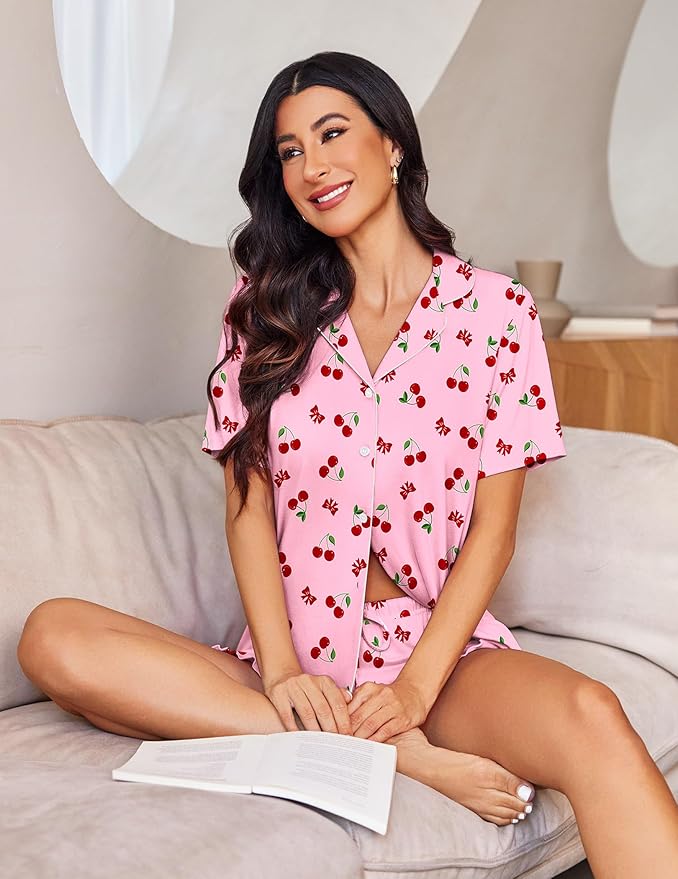 Shorts Pajama Set - Short Sleeve - 2 Piece