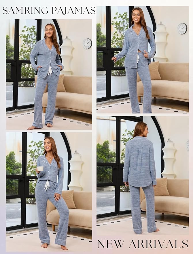 Women's Pajama Set - Long Sleeve - 2 Piece