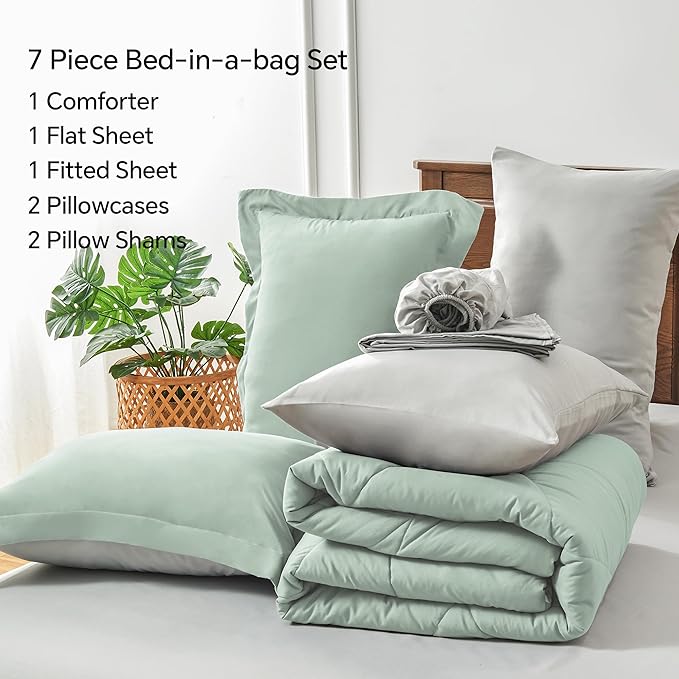 Microfiber Comforter Set - California King - 7 Piece