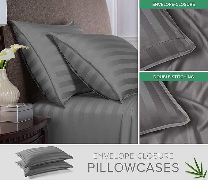 Bamboo Cooling Bed Sheet Set - Queen - 4 Piece