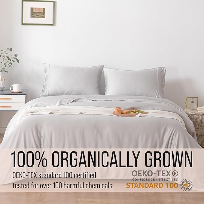 Bamboo Cooling Bed Sheet Set - Twin XL - 18 in Deep Pocket