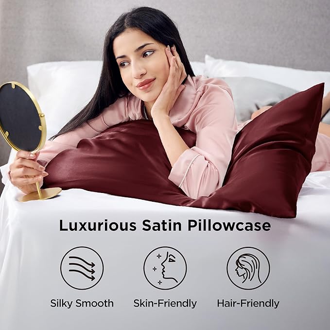 Satin Pillowcase Set - King - 20 x 36 in - 2 Piece