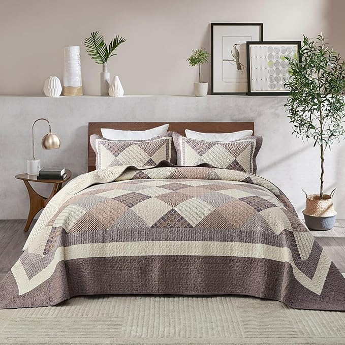 100% Cotton Bedding Set - California King - 3 Piece