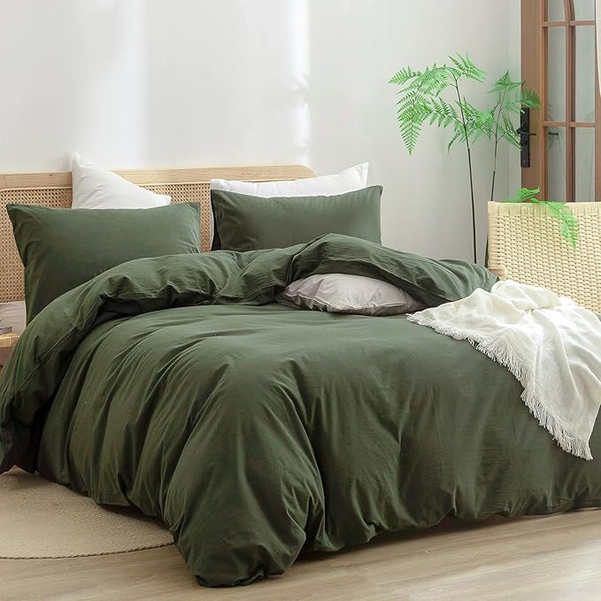 Linen Duvet Cover Set - King - 3 Piece
