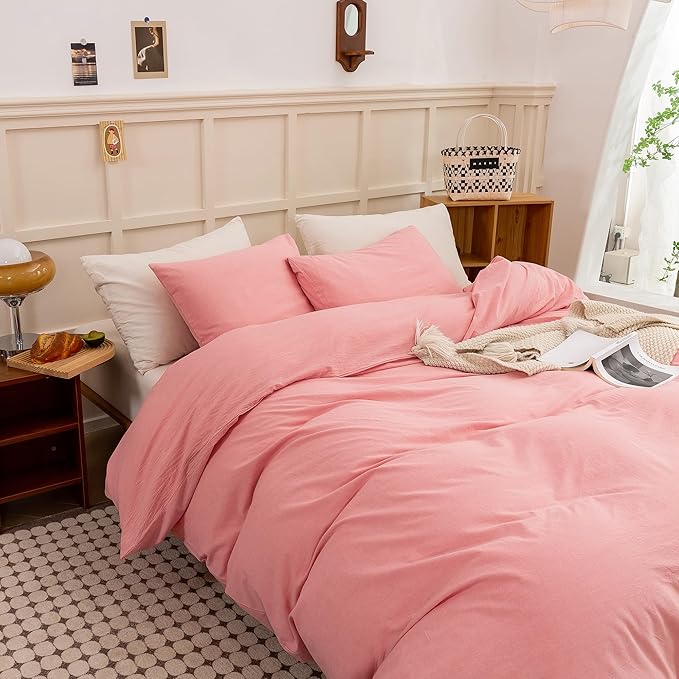 Linen Duvet Cover Set - Queen - 3 Piece