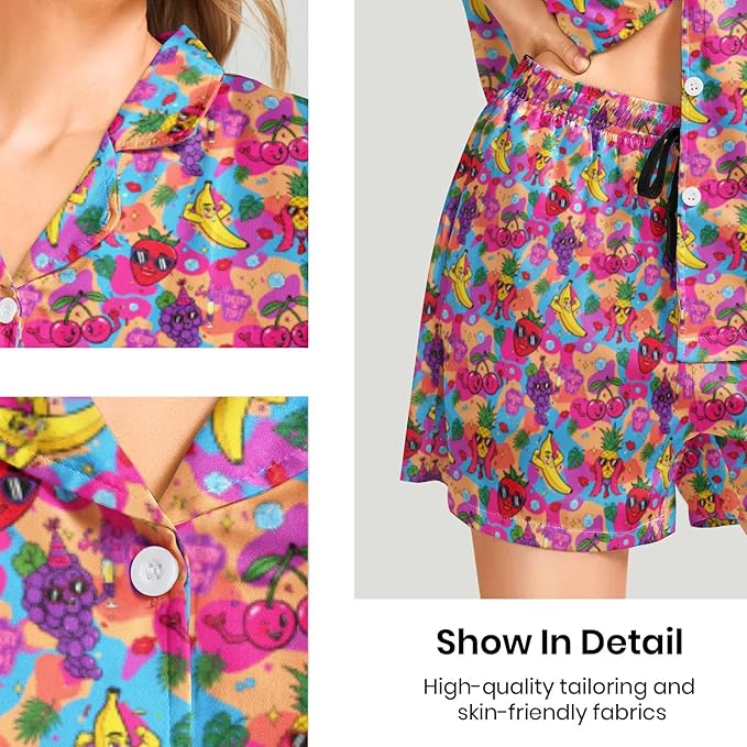 Women's Pajama Set - Short Sleeve - 2 Piece