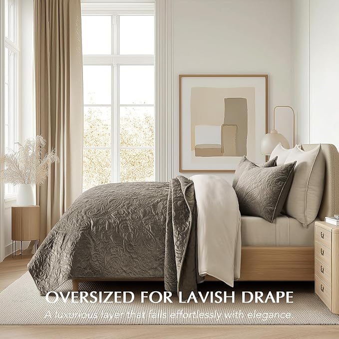 Velvet Quilt Set - King - 3 Piece