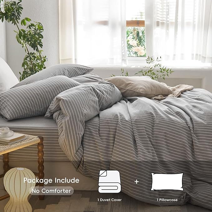 Linen Duvet Cover Set - Twin