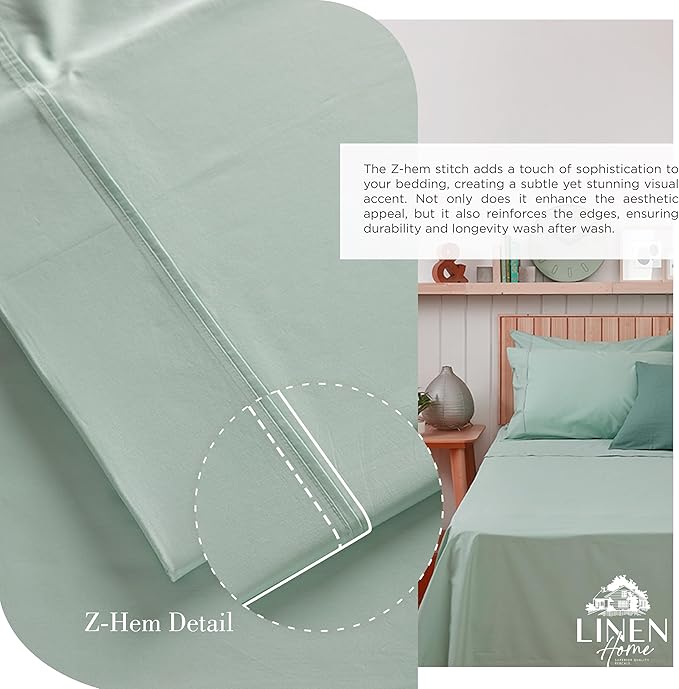 100% Cotton Bed Sheet Set - Full - 4 Piece