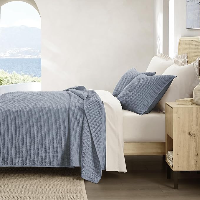 100% Cotton Hypoallergenic Quilt Set - Queen