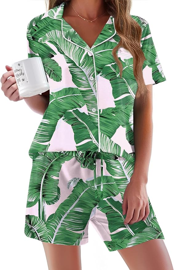 Women's Pajama Set - Short Sleeve - 2 Piece