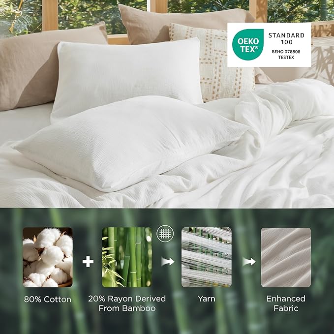 Bamboo Cooling Duvet Cover Set - King - 3 Piece