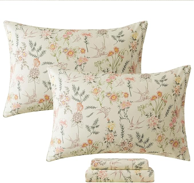 100% Cotton Bed Sheet Set - Twin - 4 Piece