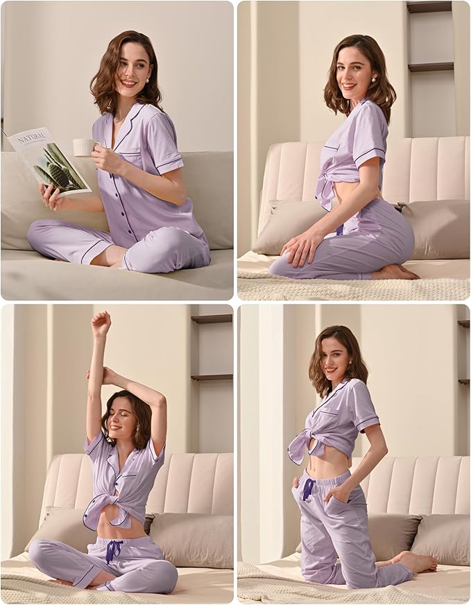 Women's 100% Cotton Pajama Set - 2 Piece