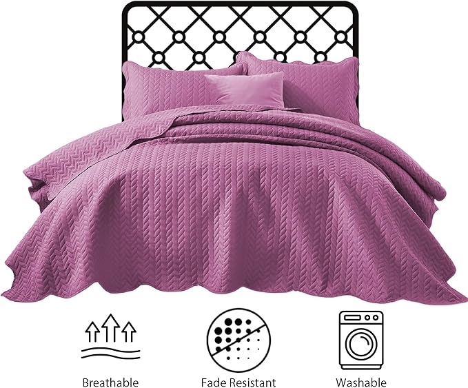 Microfiber Quilt Set - Twin - 2 Piece