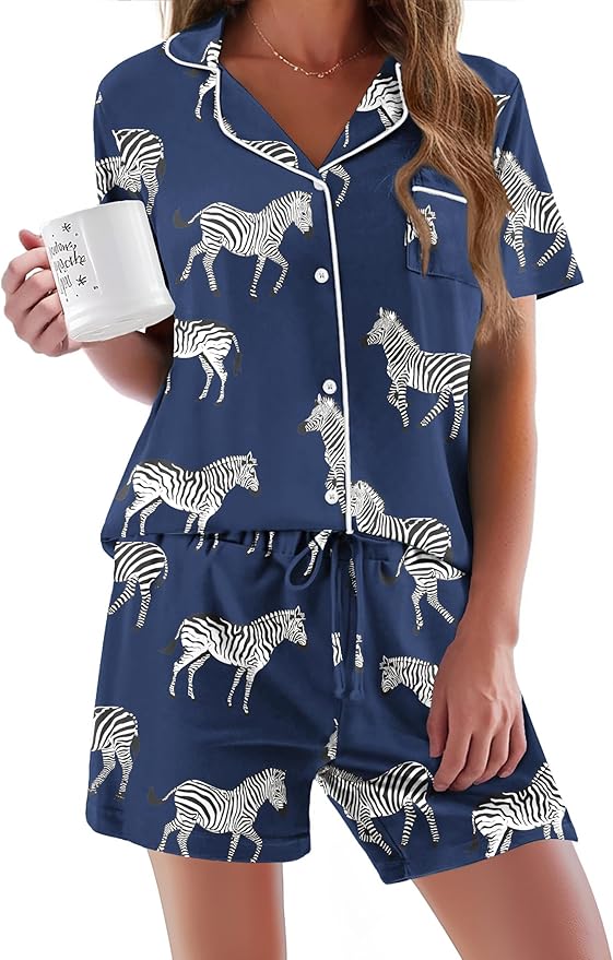 Women's Pajama Set - Short Sleeve - 2 Piece