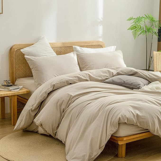 Linen Duvet Cover Set - Queen - 3 Piece