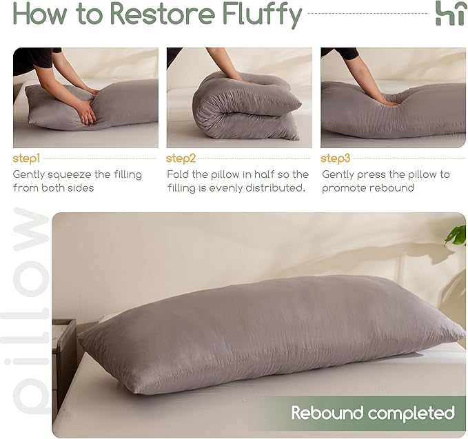 Memory Foam Body Pillow - Full - 20 x 54 in