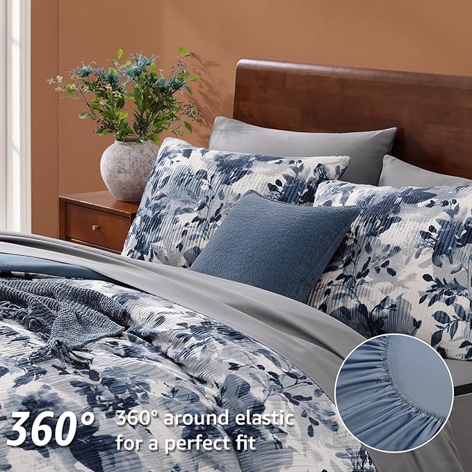 Velvet Comforter Set - Queen - 7 Piece