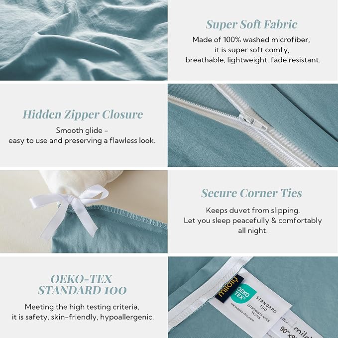 Microfiber Duvet Cover Set - 3 Piece